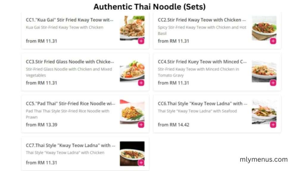 Authentic thai noodle (Sets) mlymenus