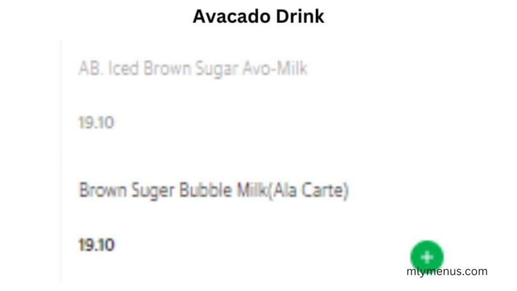 Avacado Drinks mlymenus