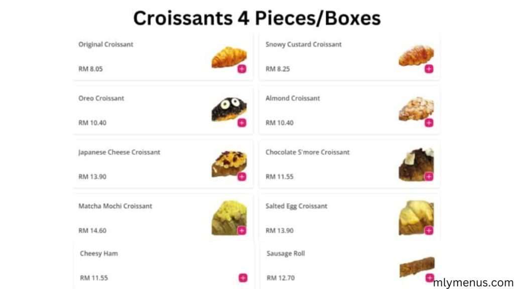 Croissants 4 Pieces  Box mlymenus