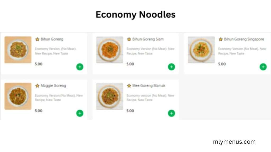 Economy Noodles mlymenus