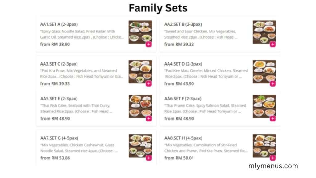 Family Sets mlymenus