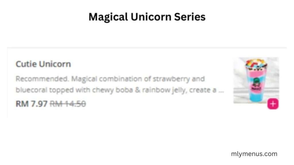 Magical Unicorn Series mlymenus