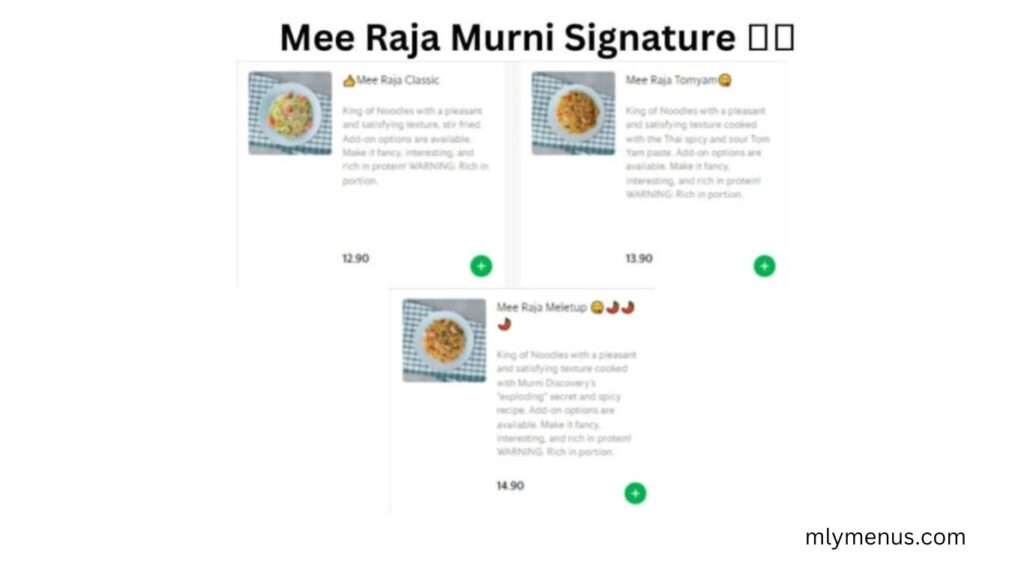 Mee Raja Murni Signature mlymenus