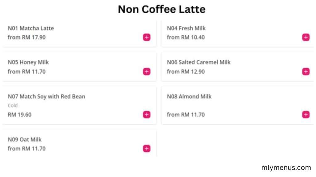 Non-Coffee Latte mlymenus