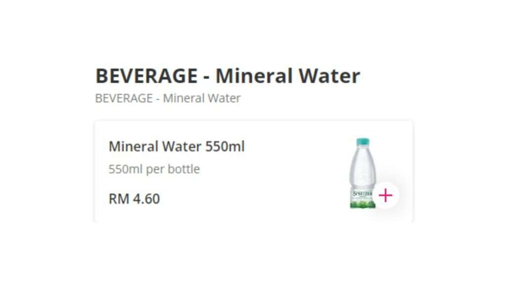 Beverages - Mineral Water Malaysia