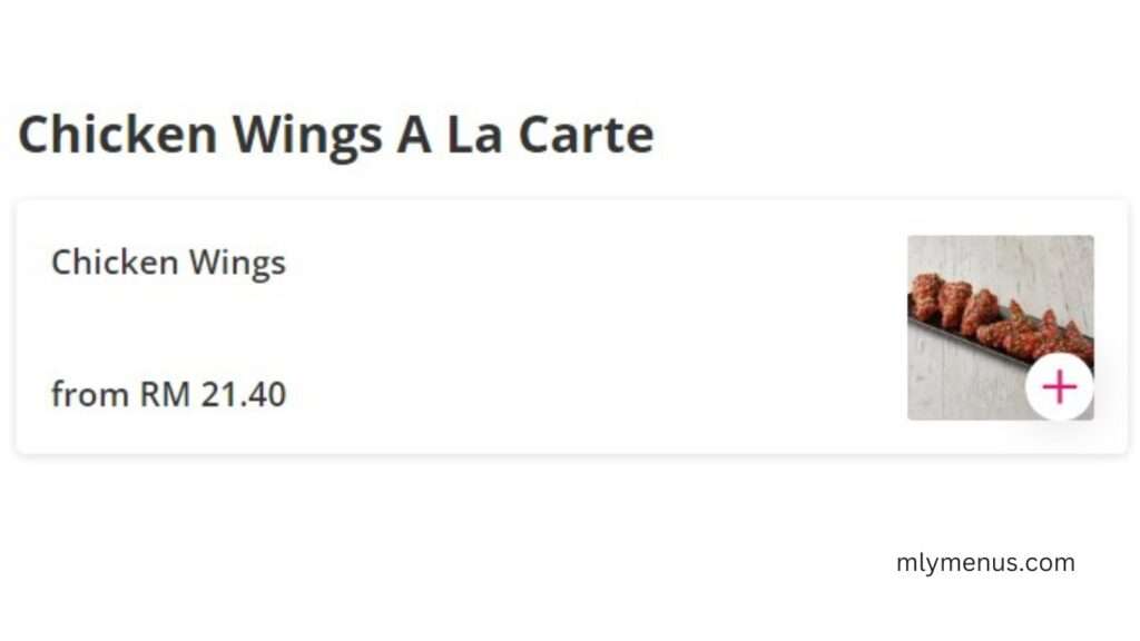 Chicken Wings A LA Carte mlymenus