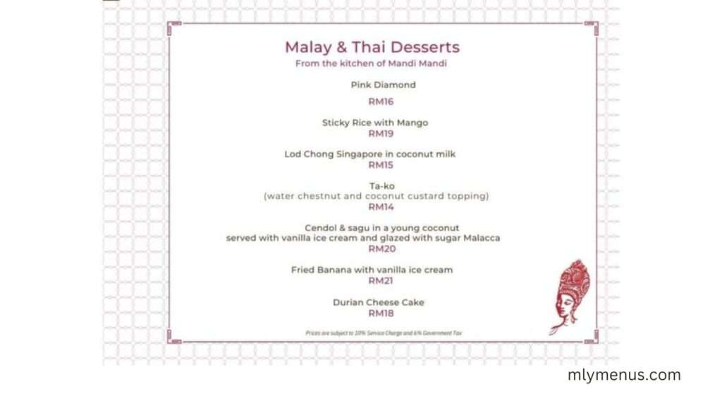 Malay & Thai Dessert Mlymenus
