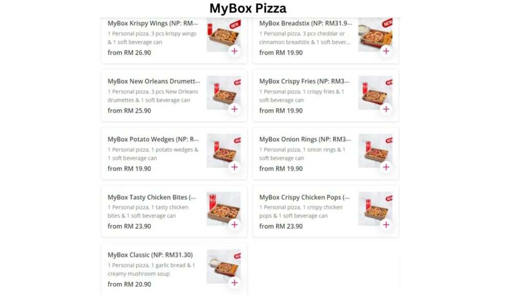Mybox Pizza Price