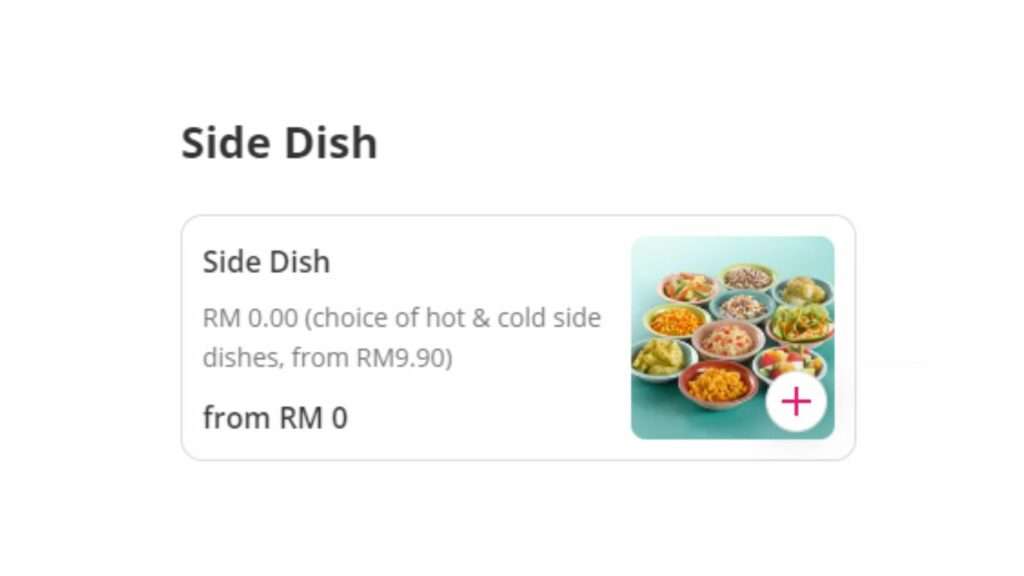 Side Dish Price