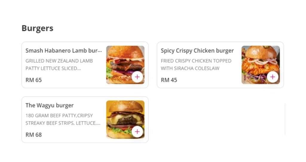 Burgers Malaysia Price
