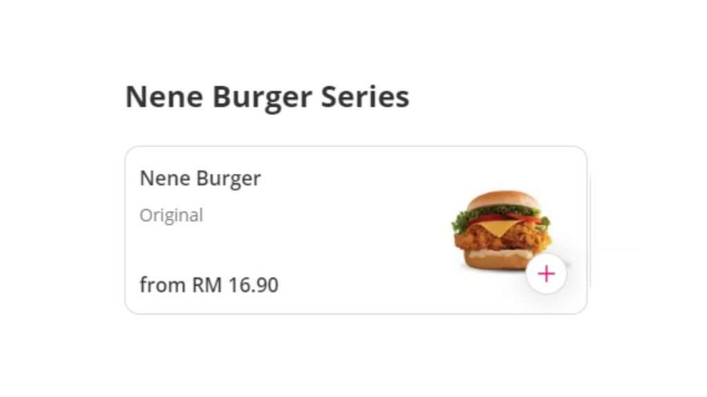 Nene Burger Series Malaysia