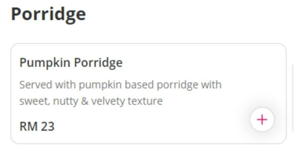 Porridge Price
