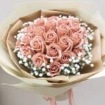 Eternal Pink Romantic: Cappuccino Rose Soap Flowers