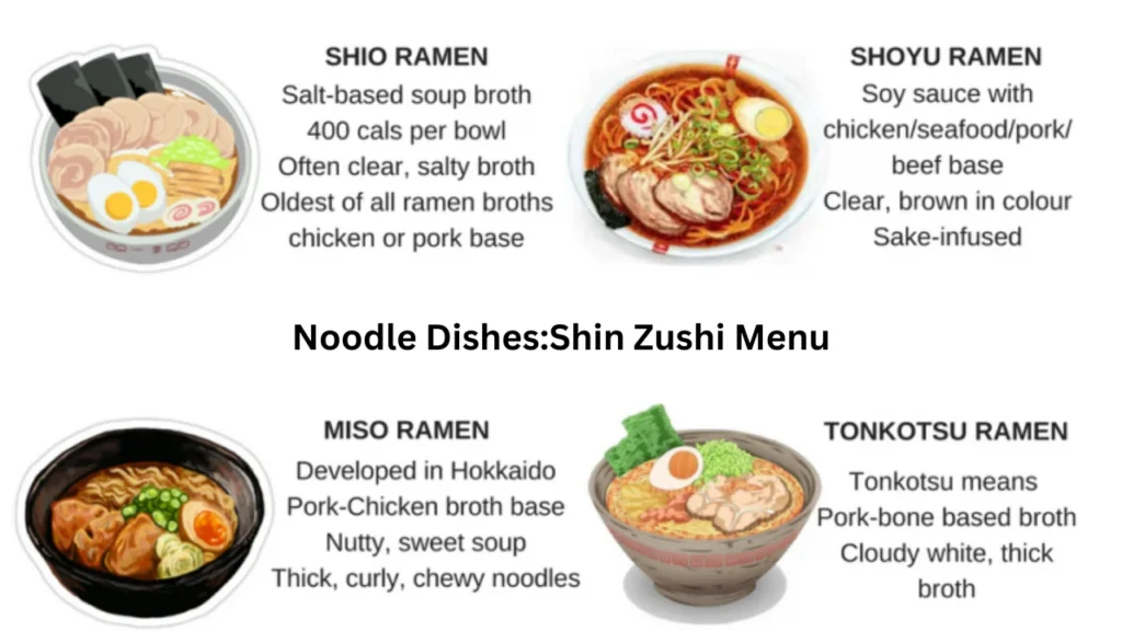 Noodle Dishes Shin Zushi Menu