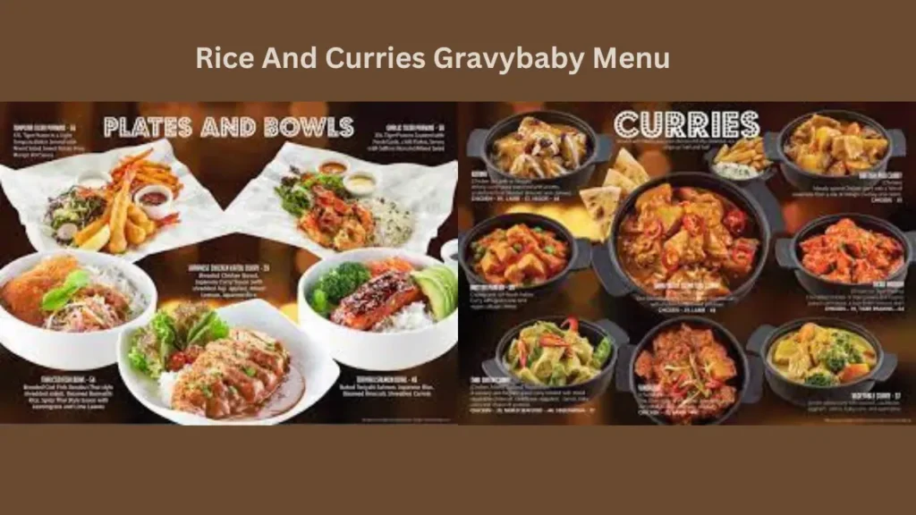 Rice And Curries Gravybaby Menu