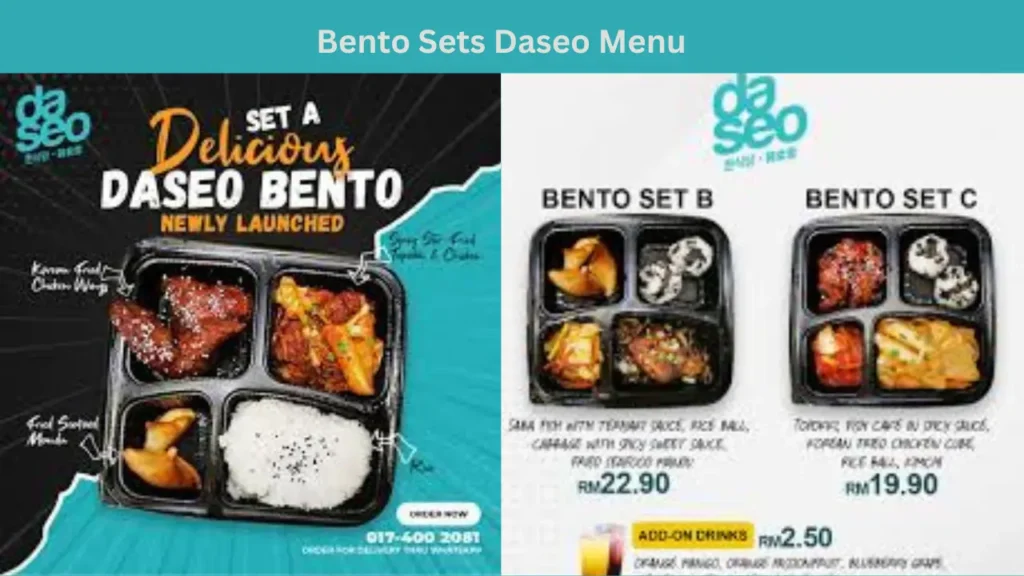 Bento Sets Daseo Menu