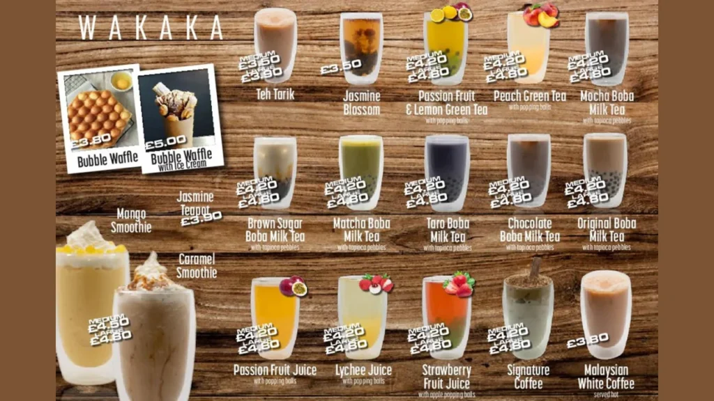 Brown Sugar Boba Delights Wakaka Menu