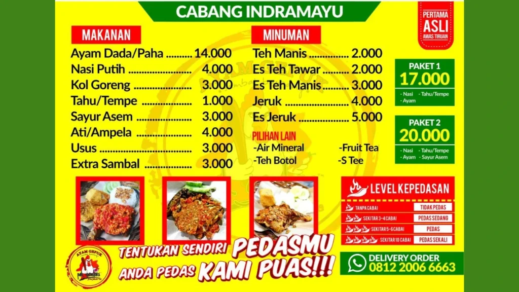 Combo Meals Pak Gembus Menu