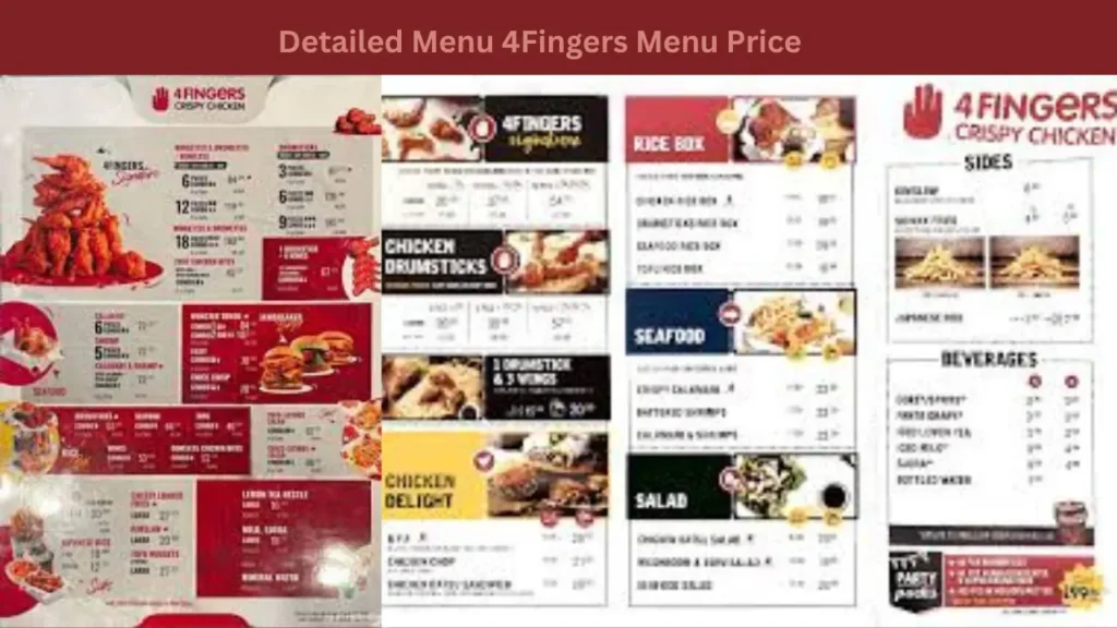 Detailed Menu 4Fingers Menu Price