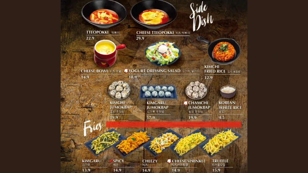 Sides Oppadak Menu