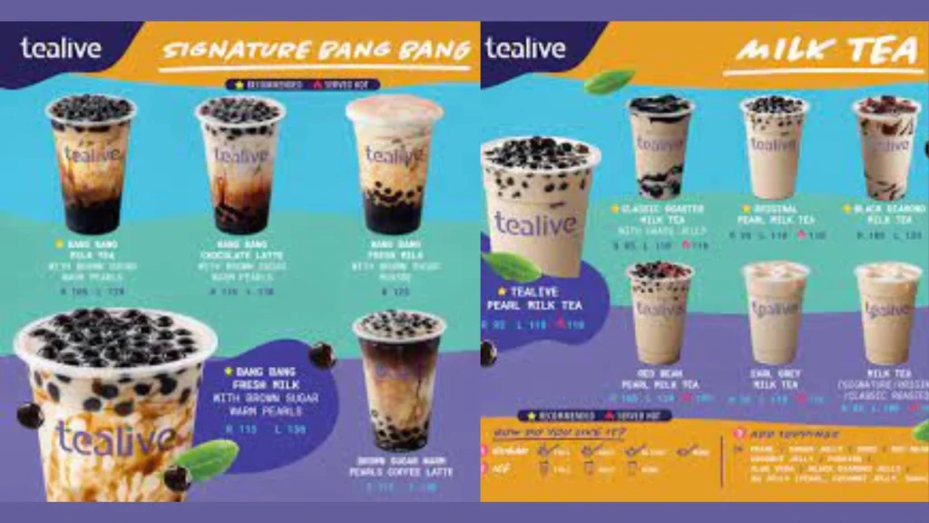 Signature Milk Teas Tealive Menu