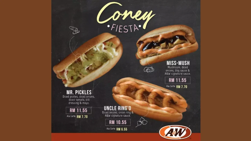 Coney A&W Menu Malaysia