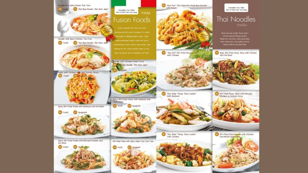 Noodle Dishes Black Canyon Menu