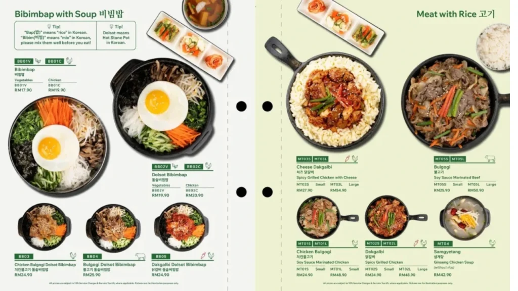 Rice Bowls And Bibimbap Sopoong Menu