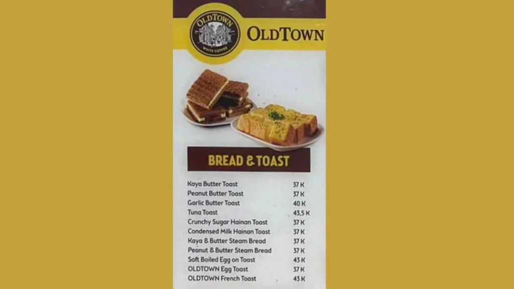 Bread And Toast Old Town Menu