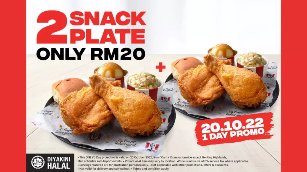 Snack Plate KFC Crispy Fried Chicken Delicious Sides