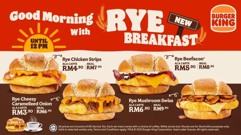 Breakfast Burger King Menu