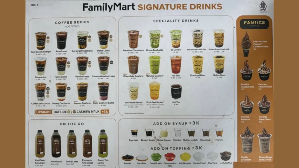 Drinks Family Mart Menu