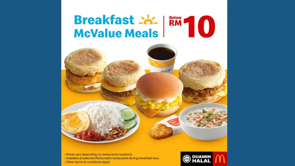 McD Breakfast Menu