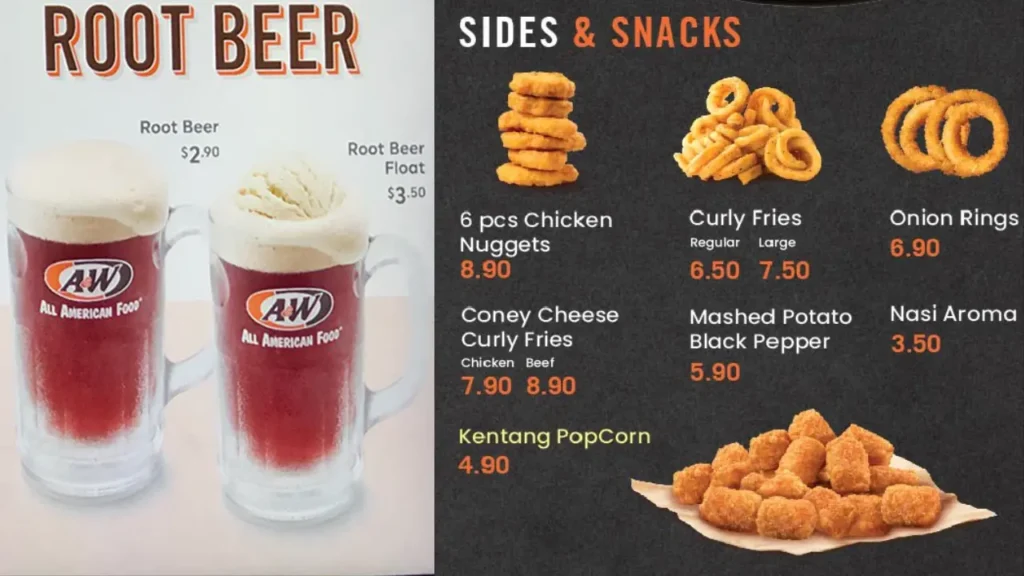 Side & Snacks A&W Menu