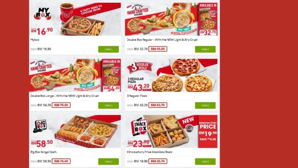 Affordable Meal Deals Pizza Hut Menu Malaysia