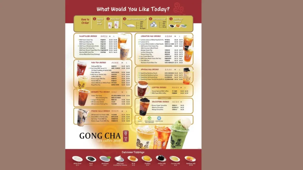 Mix Series Gong Cha Menu