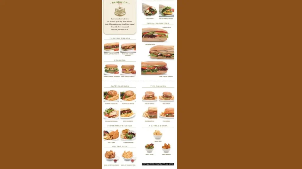 Sandwiches and Wraps Dome Menu