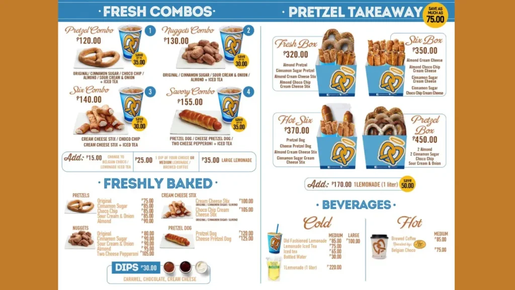 Shareable Pretzel Buckets Auntie Anne's Menu