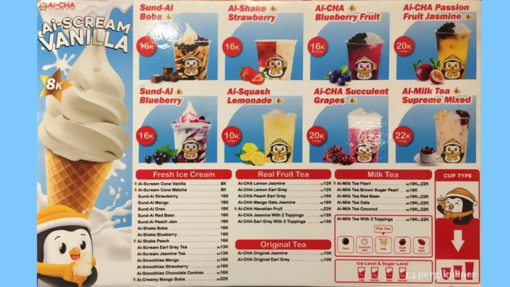 Ai-Scream Series Ai CHA Menu