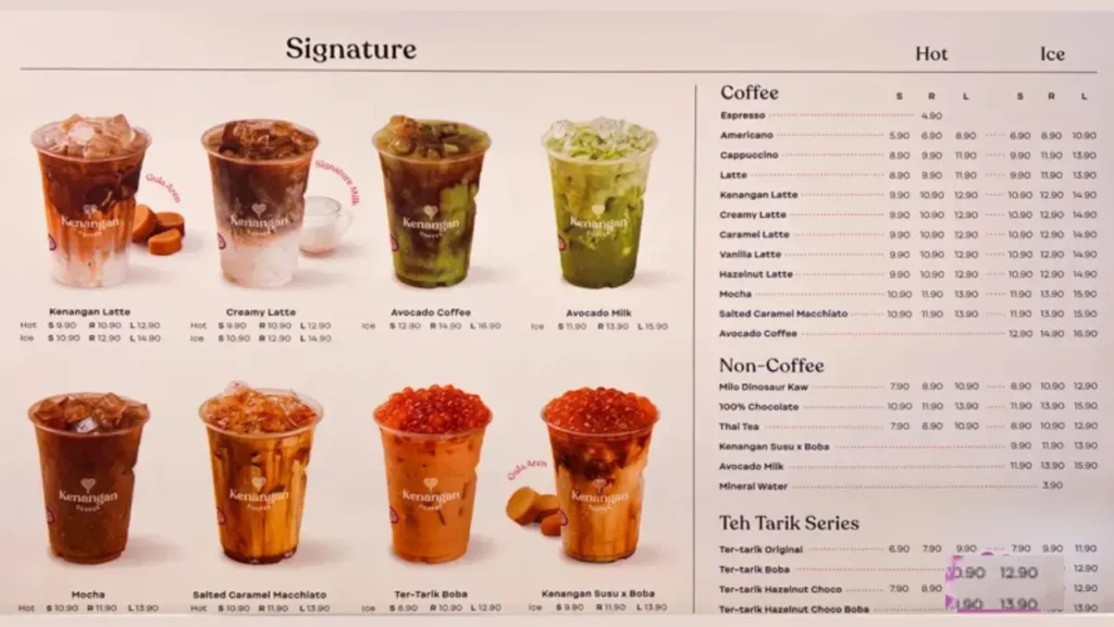 Signature Coffee Kenangan Coffee Menu 