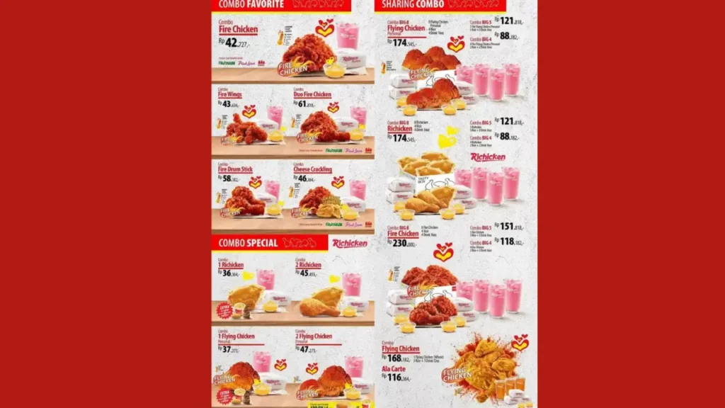 Ala Carte Options Richeese Factory Menu Price