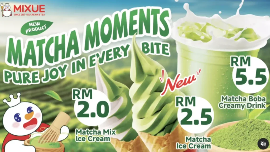 Ice Cream Series Mixue Menu Malaysia