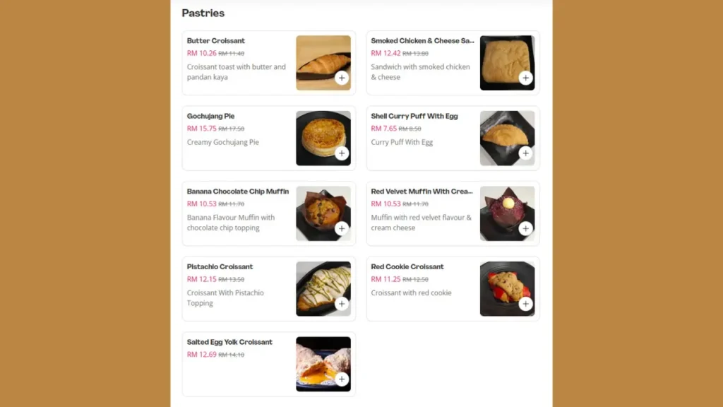Pastries Richiamo Coffee Food Menu