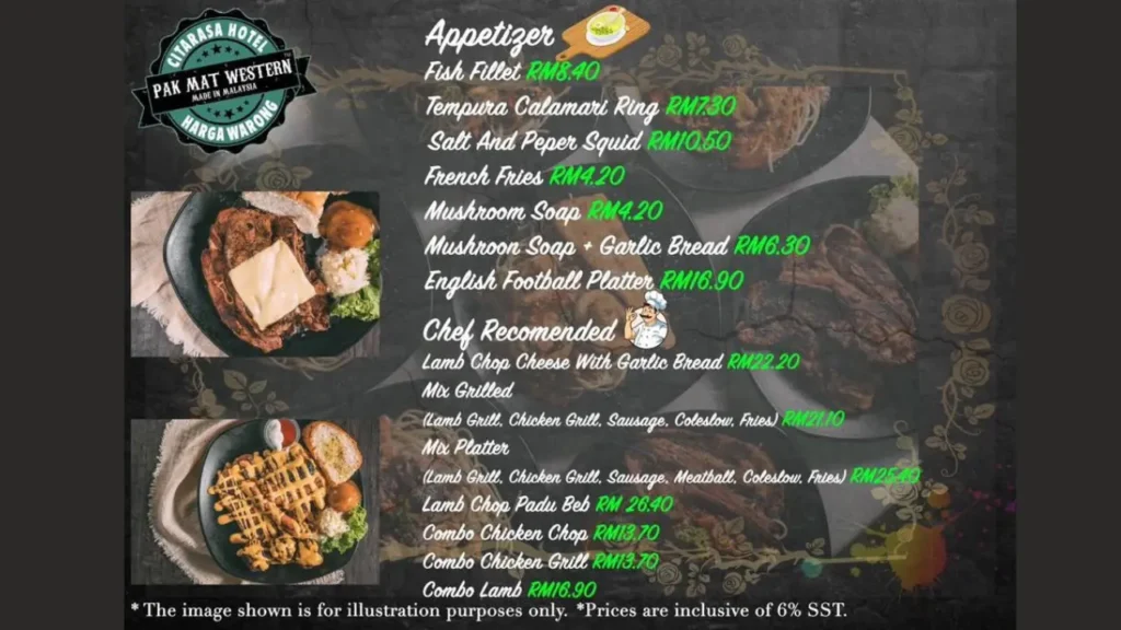 Starters Western Food Menu List