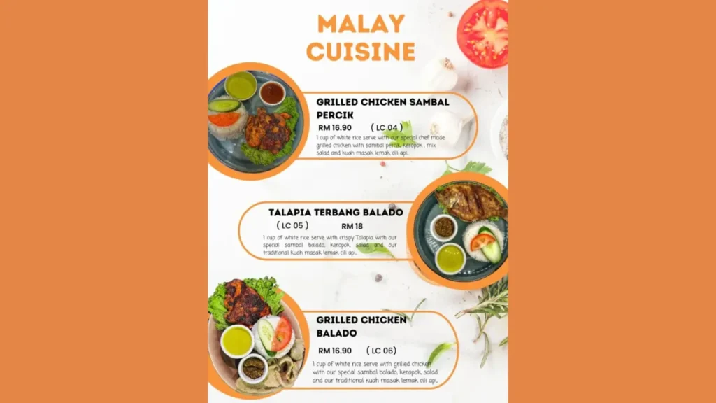 Included in a Menu Big Food Menu with Prices