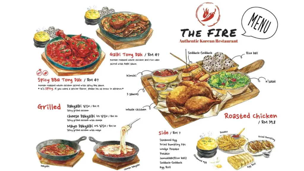 Main Dishes The Fire Korean Restaurant