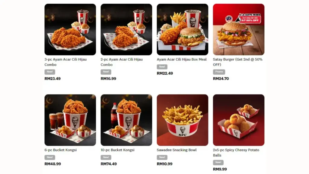New Additions Menu KFC 2025