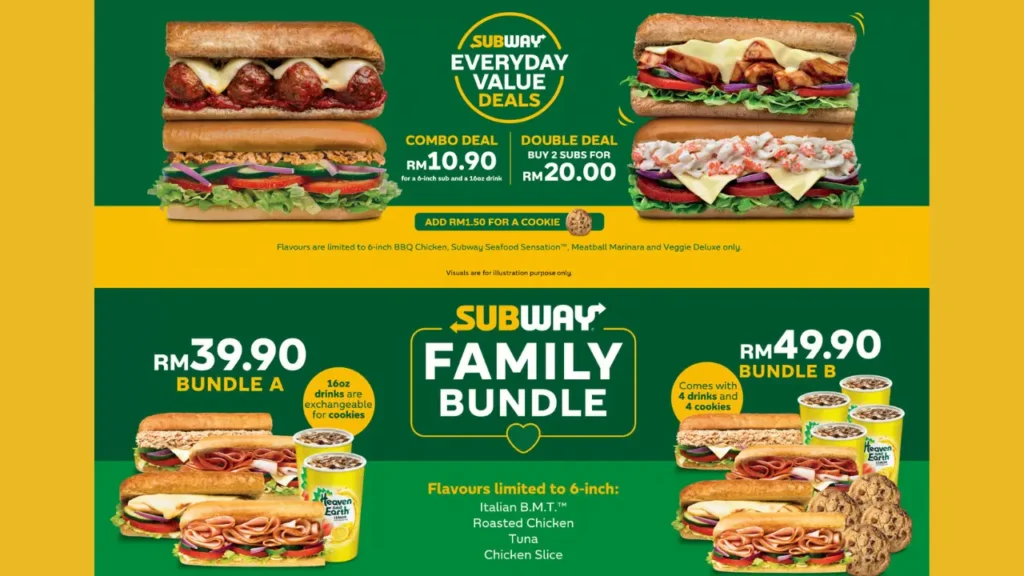 Subway Meal Combos Subway Menu Price