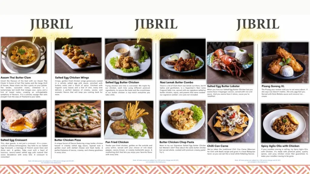 Western Meals Jibril SS15 Menu