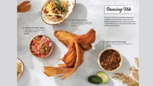 Appetizers dancing fish menu